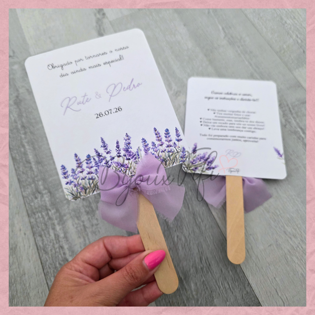 Leque chiffon "Lavanda"