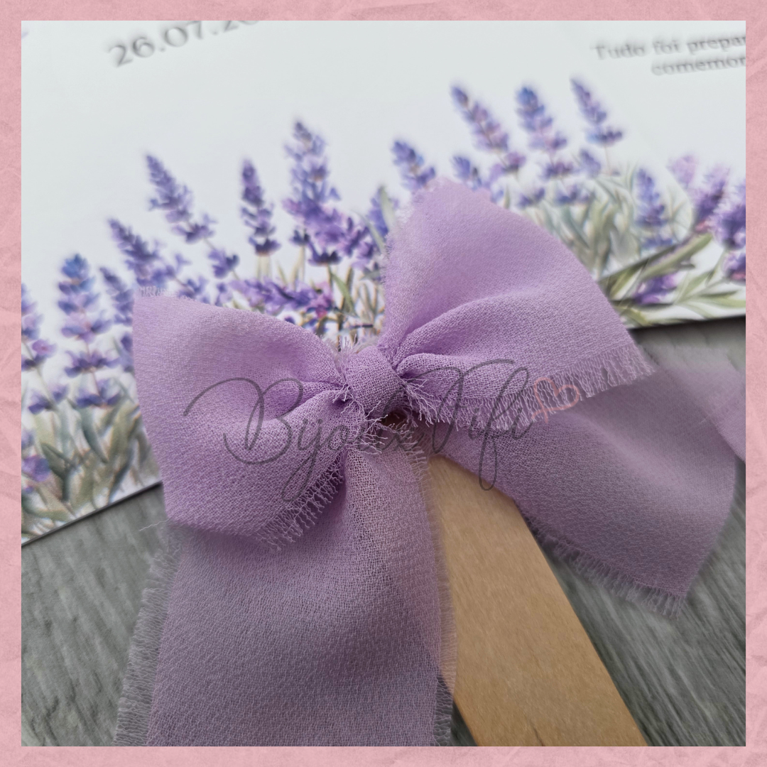 Leque chiffon "Lavanda"