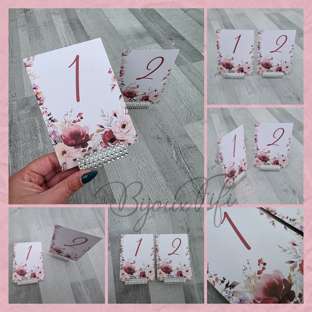 Marcador de Mesa com base "Dark Pink"