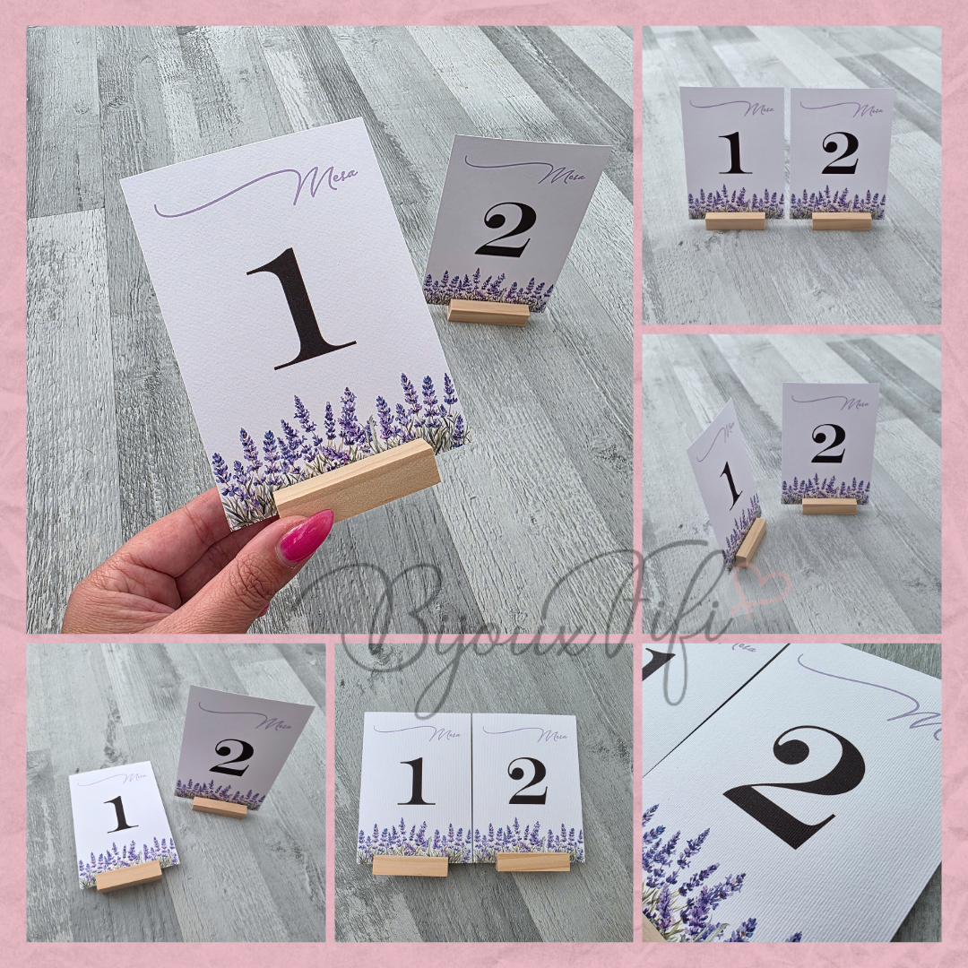 Marcador de Mesa com base "Lavanda"