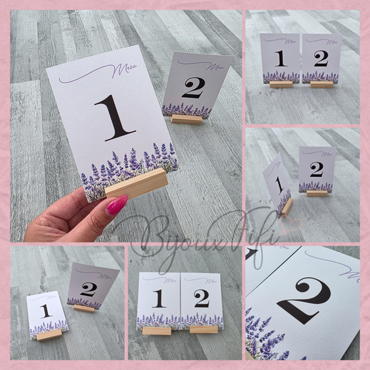 Marcador de Mesa com base "Lavanda"