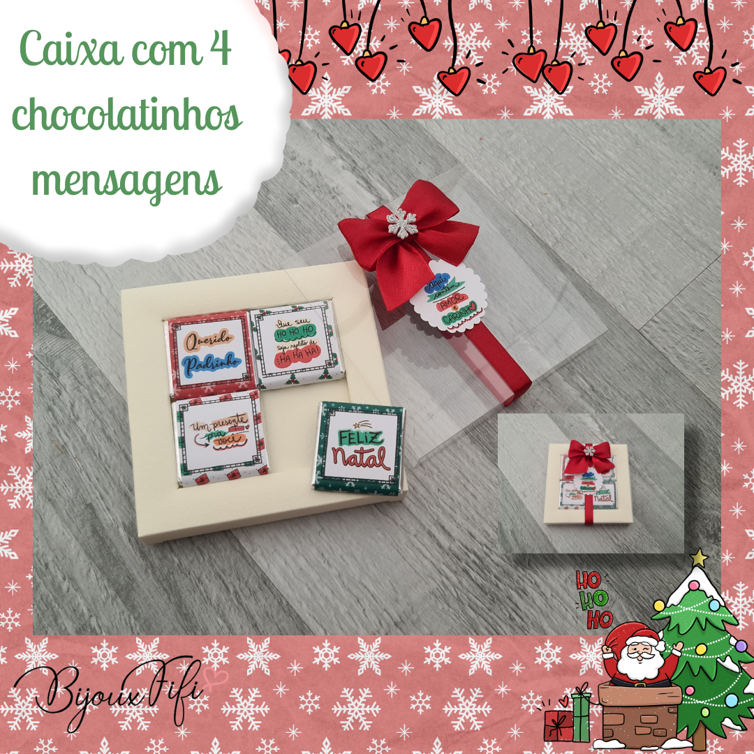 Pack de 4 Chocolatinhos &quot;Padrinhos&quot;