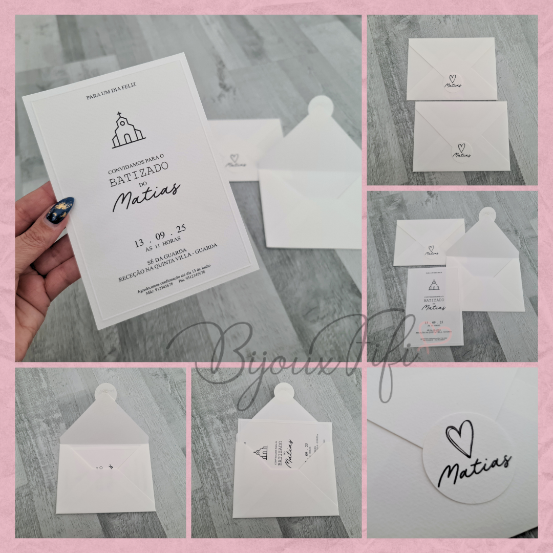 Convite Envelope White "Minimalist"