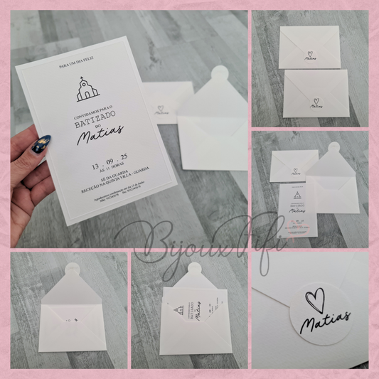 Convite Envelope White "Minimalist"
