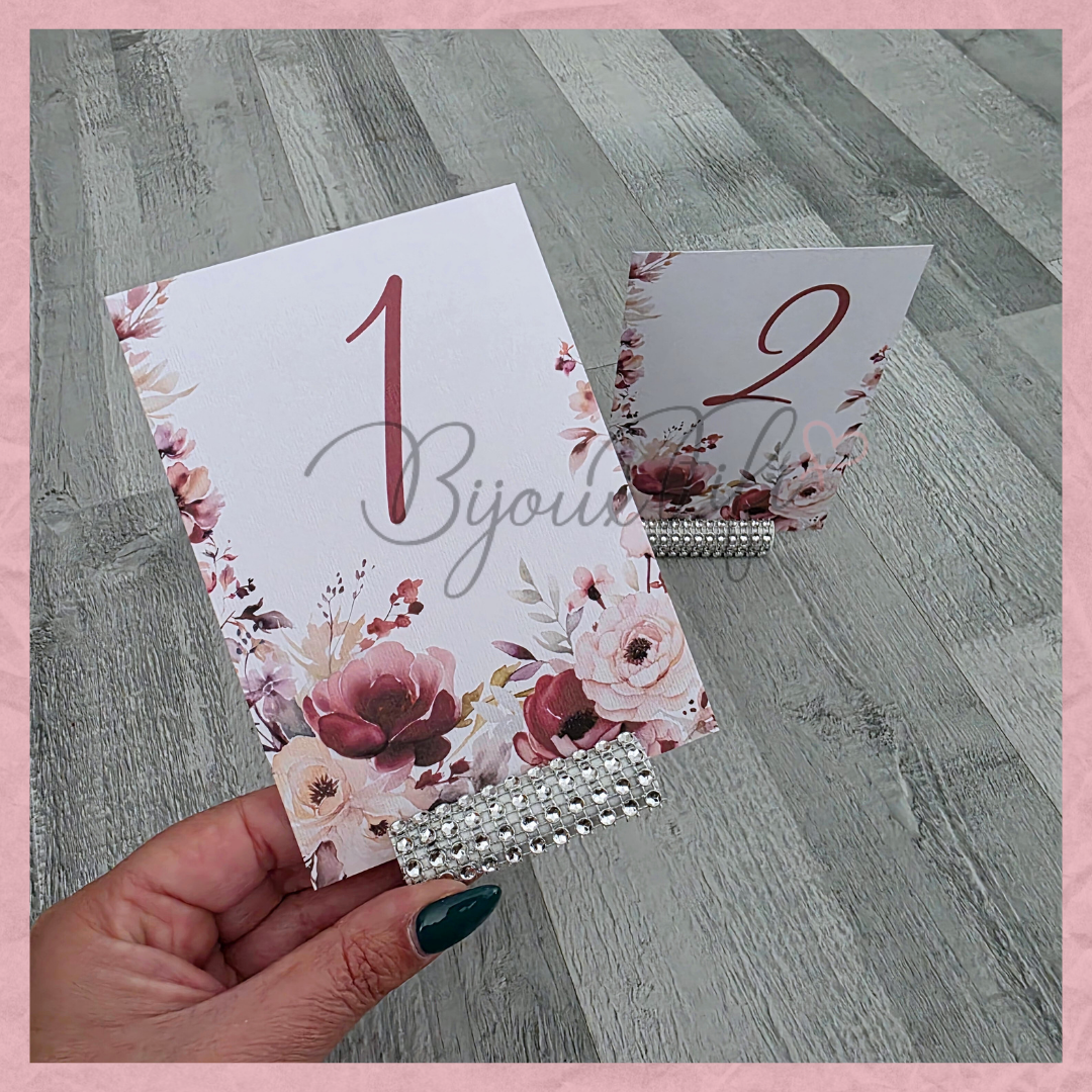 Marcador de Mesa com base "Dark Pink"