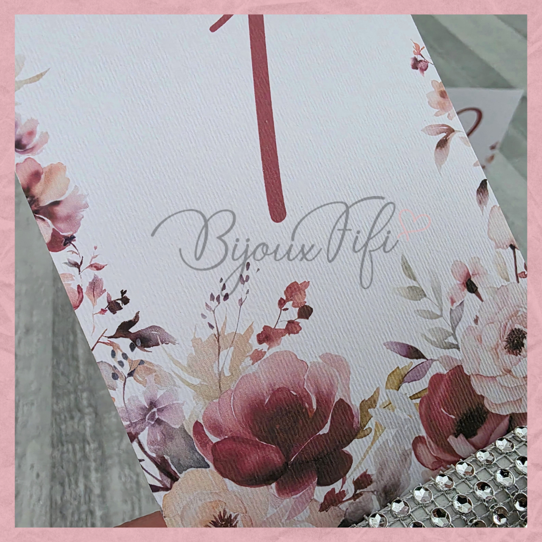 Marcador de Mesa com base "Dark Pink"