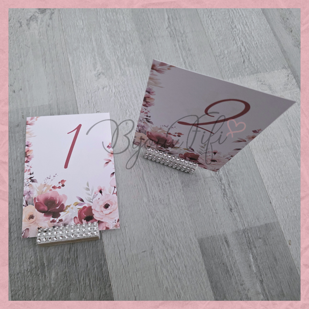 Marcador de Mesa com base "Dark Pink"