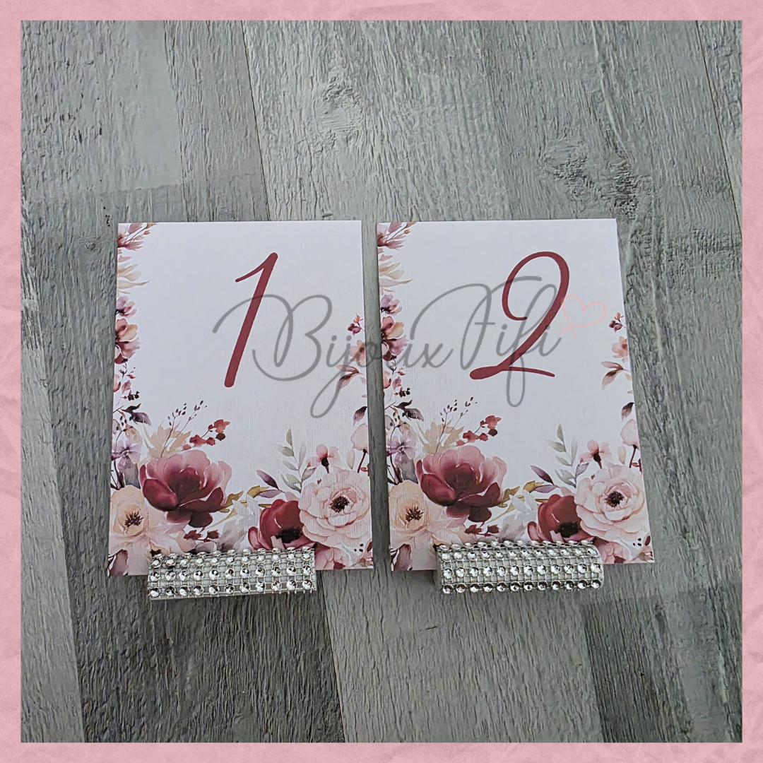 Marcador de Mesa com base "Dark Pink"