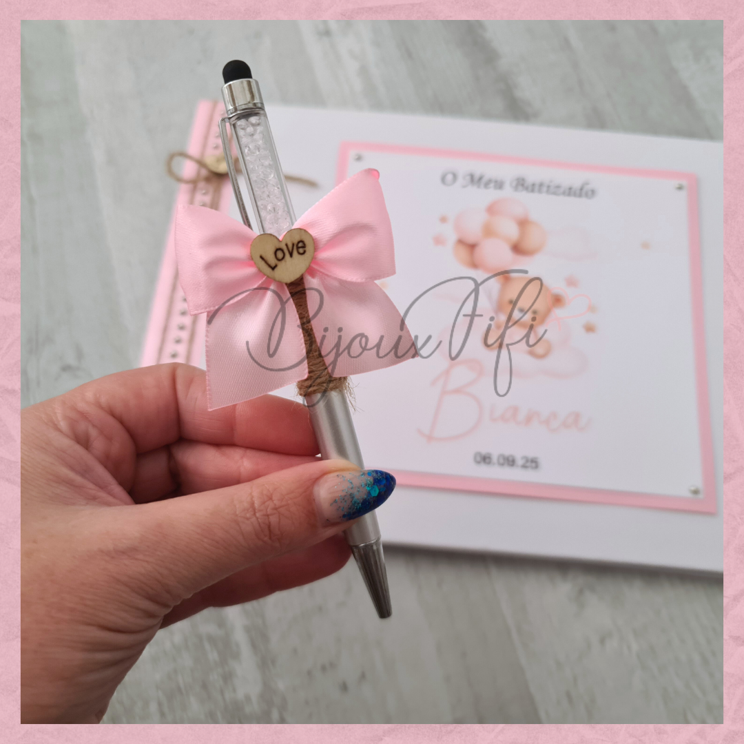 Livro de Honra A4 "Cute Bear" Rose