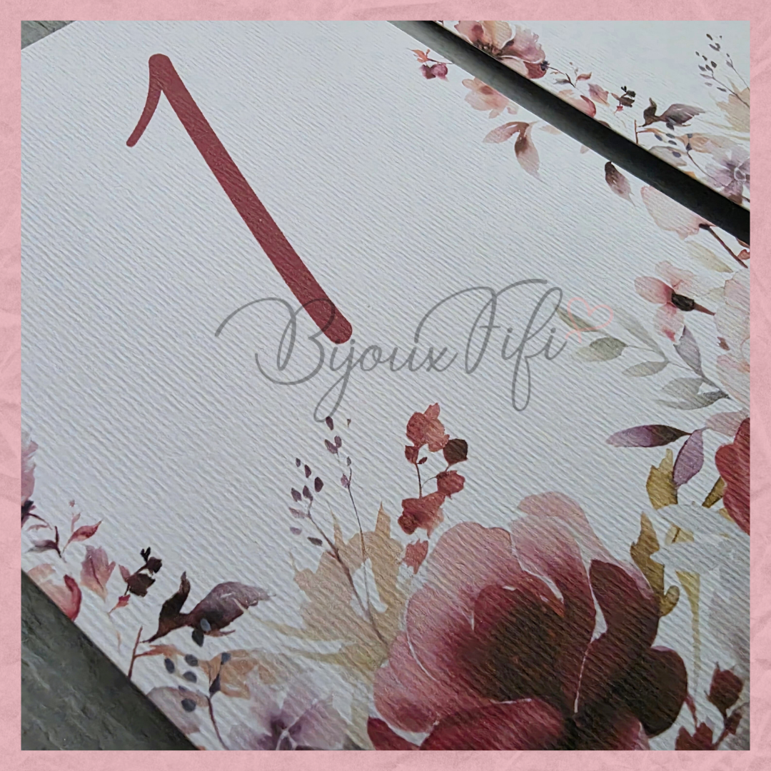 Marcador de Mesa com base "Dark Pink"