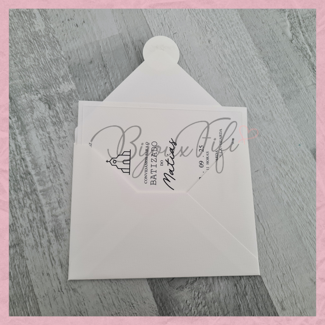 Convite Envelope White "Minimalist"
