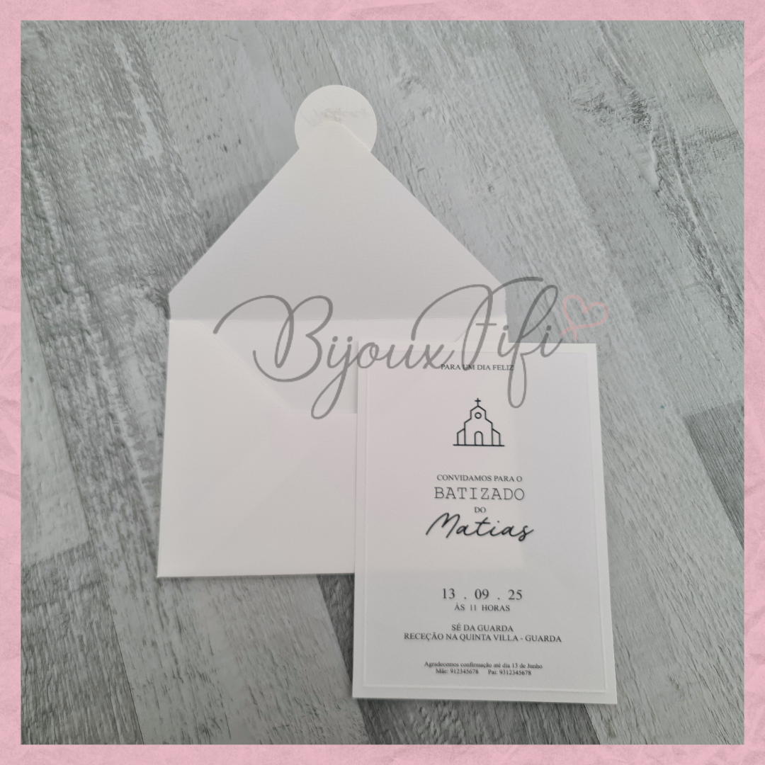 Convite Envelope White "Minimalist"