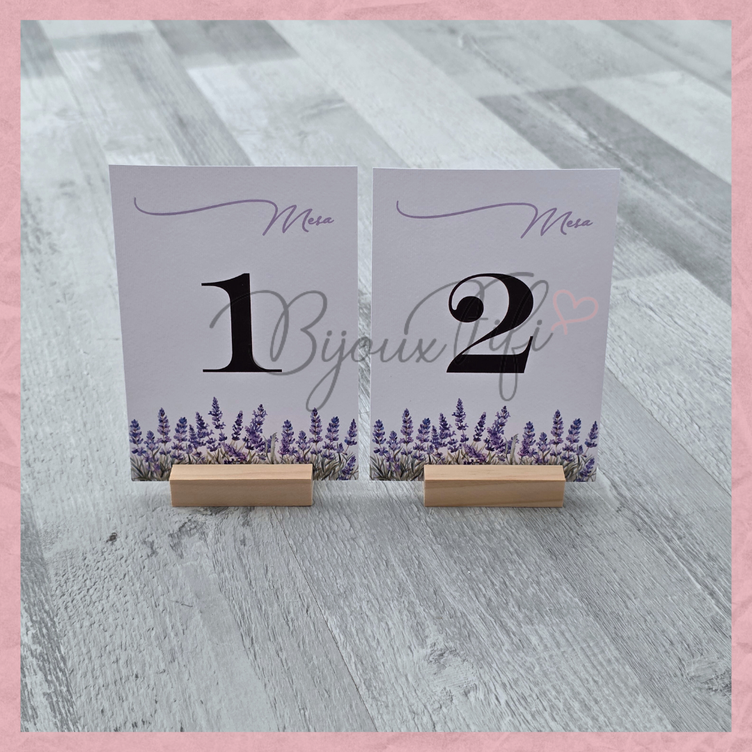 Marcador de Mesa com base "Lavanda"