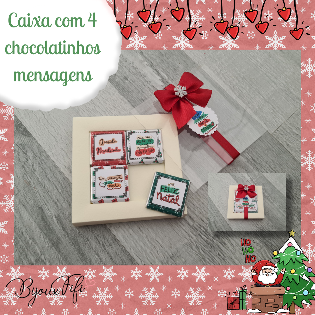 Pack de 4 Chocolatinhos &quot;Padrinhos&quot;