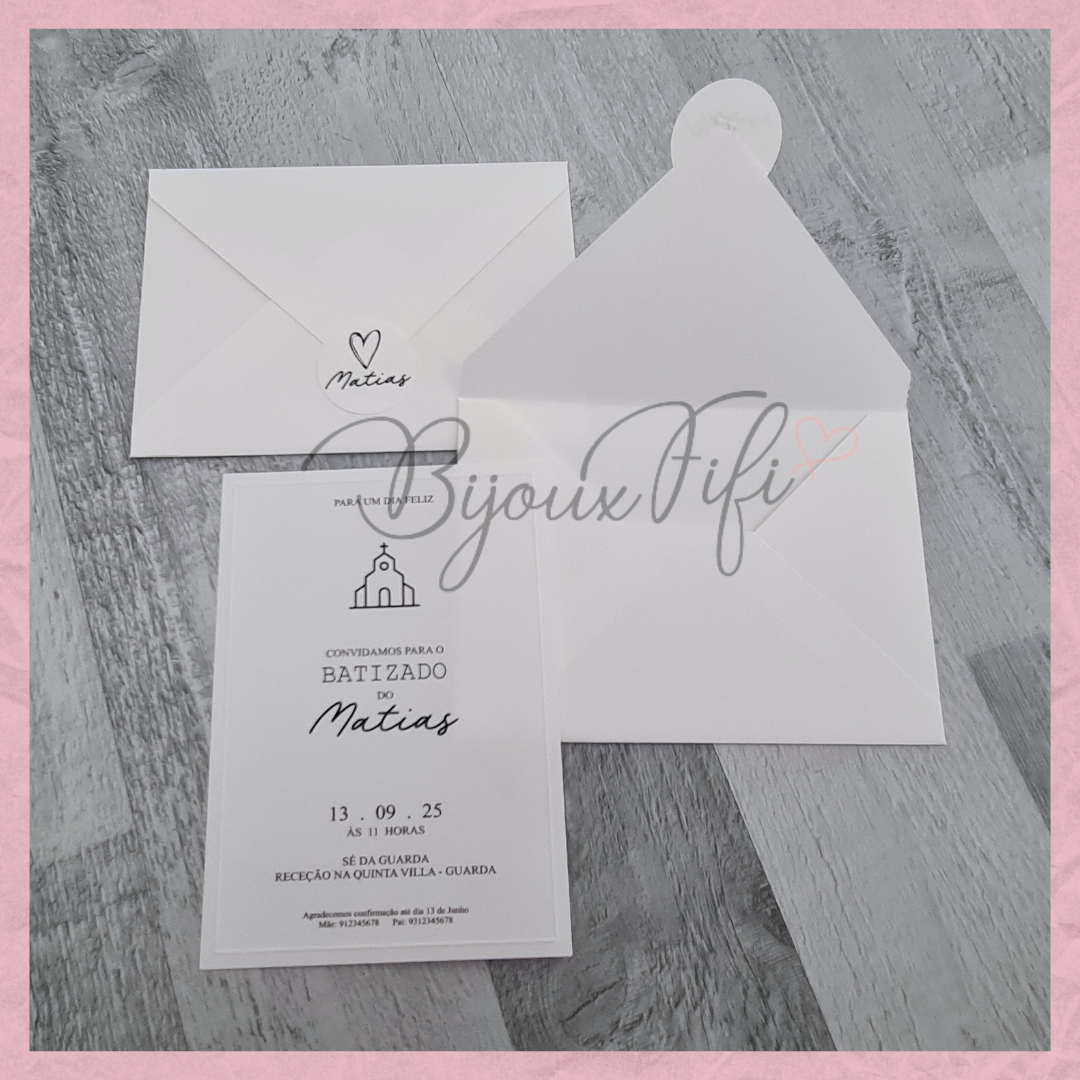 Convite Envelope White "Minimalist"