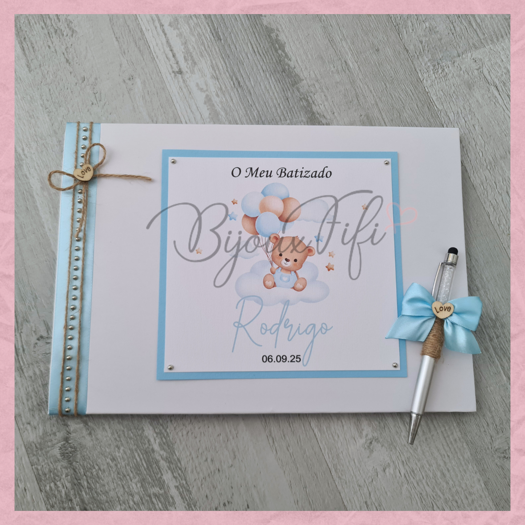 Livro de Honra A4 "Cute Bear" Blue
