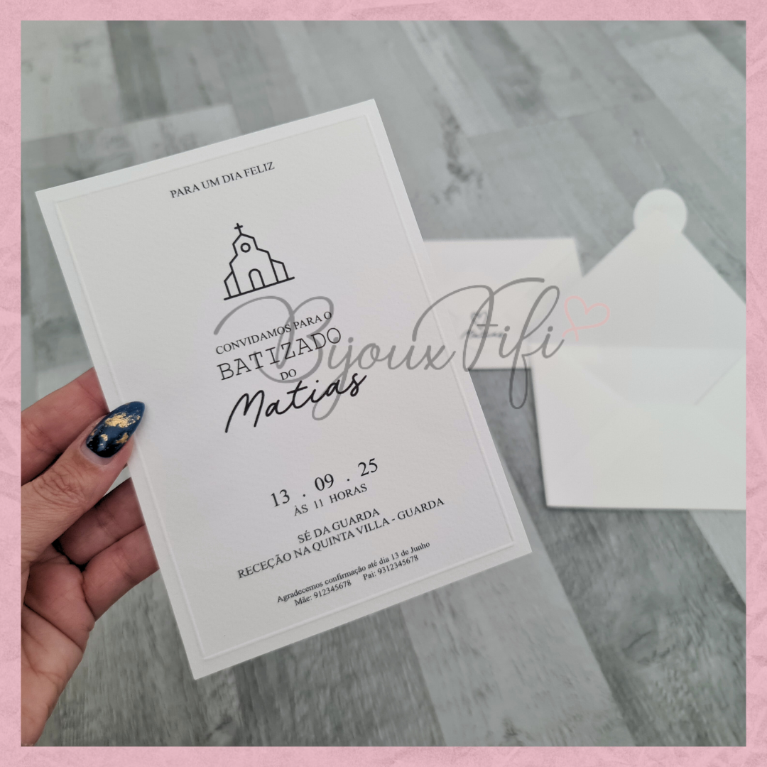 Convite Envelope White "Minimalist"