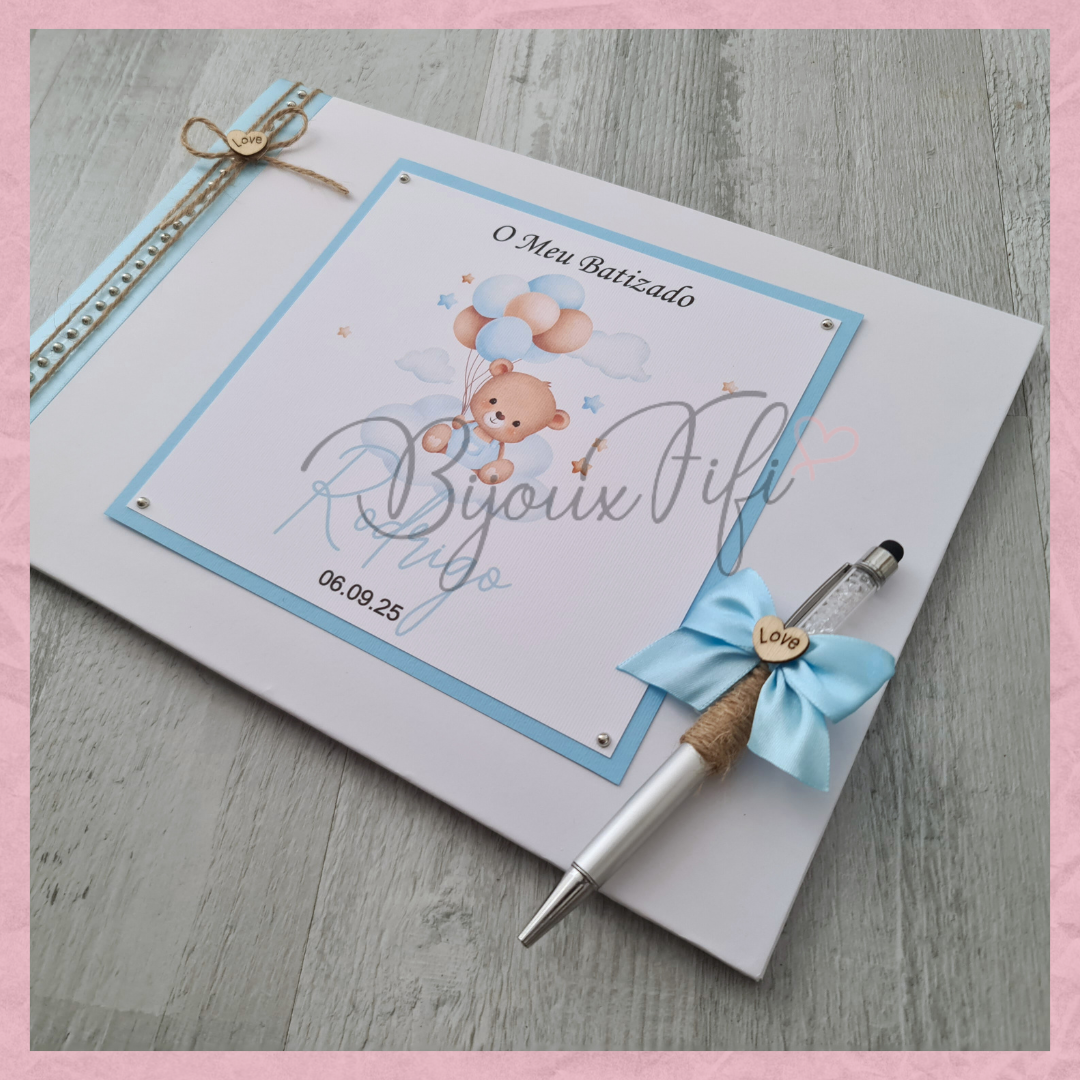 Livro de Honra A4 "Cute Bear" Blue