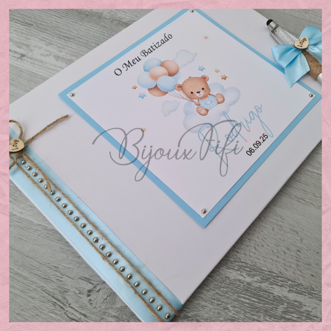 Livro de Honra A4 "Cute Bear" Blue