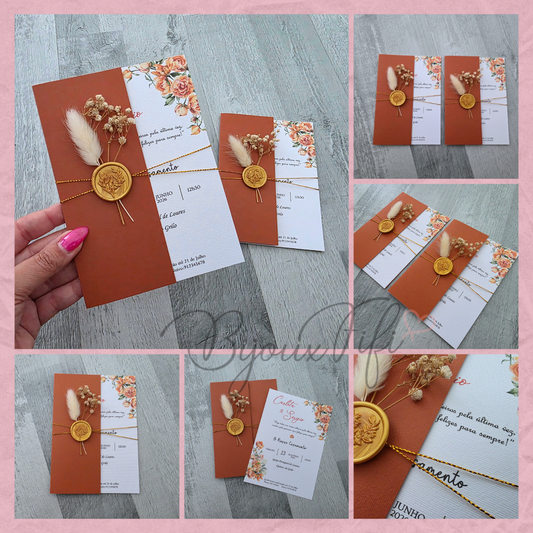 Convite Wedding "Terracotta"