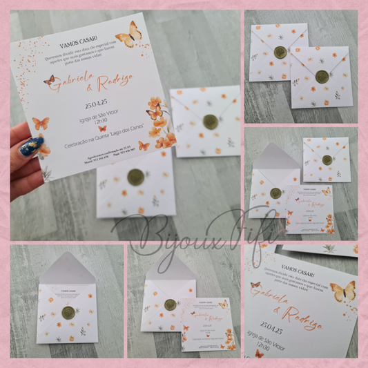 Convite Wedding "ButterFly"