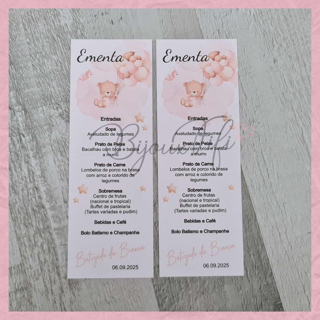 Ementa "Cute Bear" Rose