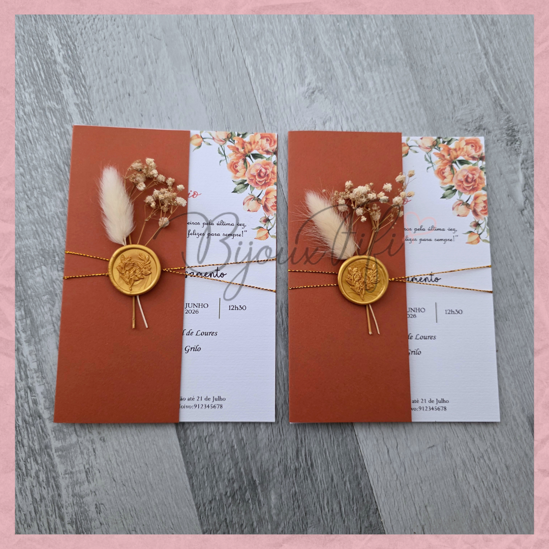 Convite Wedding "Terracotta"
