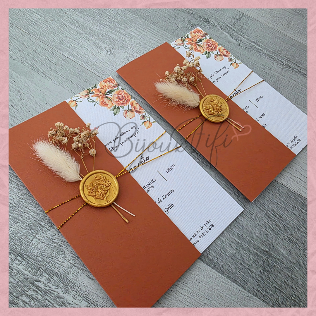 Convite Wedding "Terracotta"