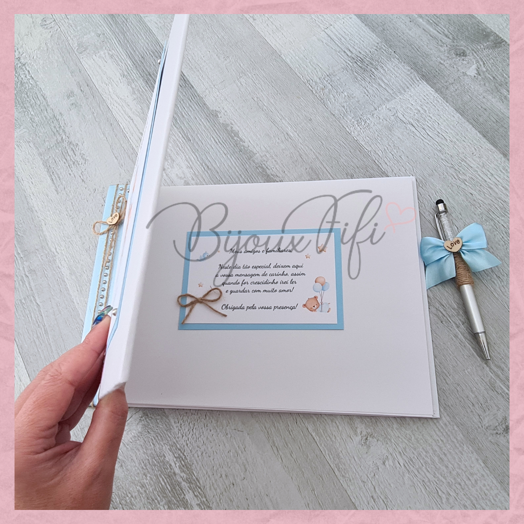 Livro de Honra A4 "Cute Bear" Blue