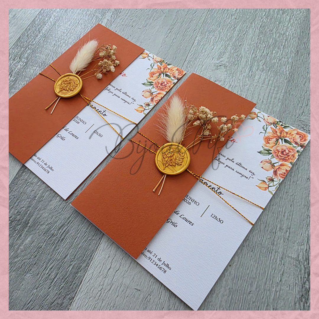 Convite Wedding "Terracotta"