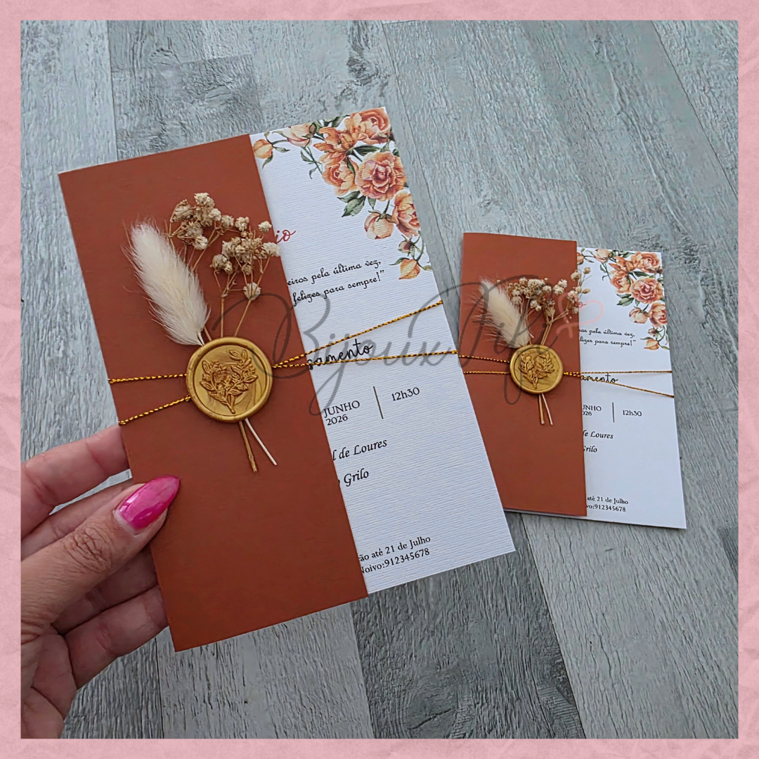 Convite Wedding "Terracotta"