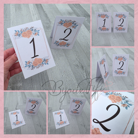 Marcador de Mesa triangulo "Ice to Blue"