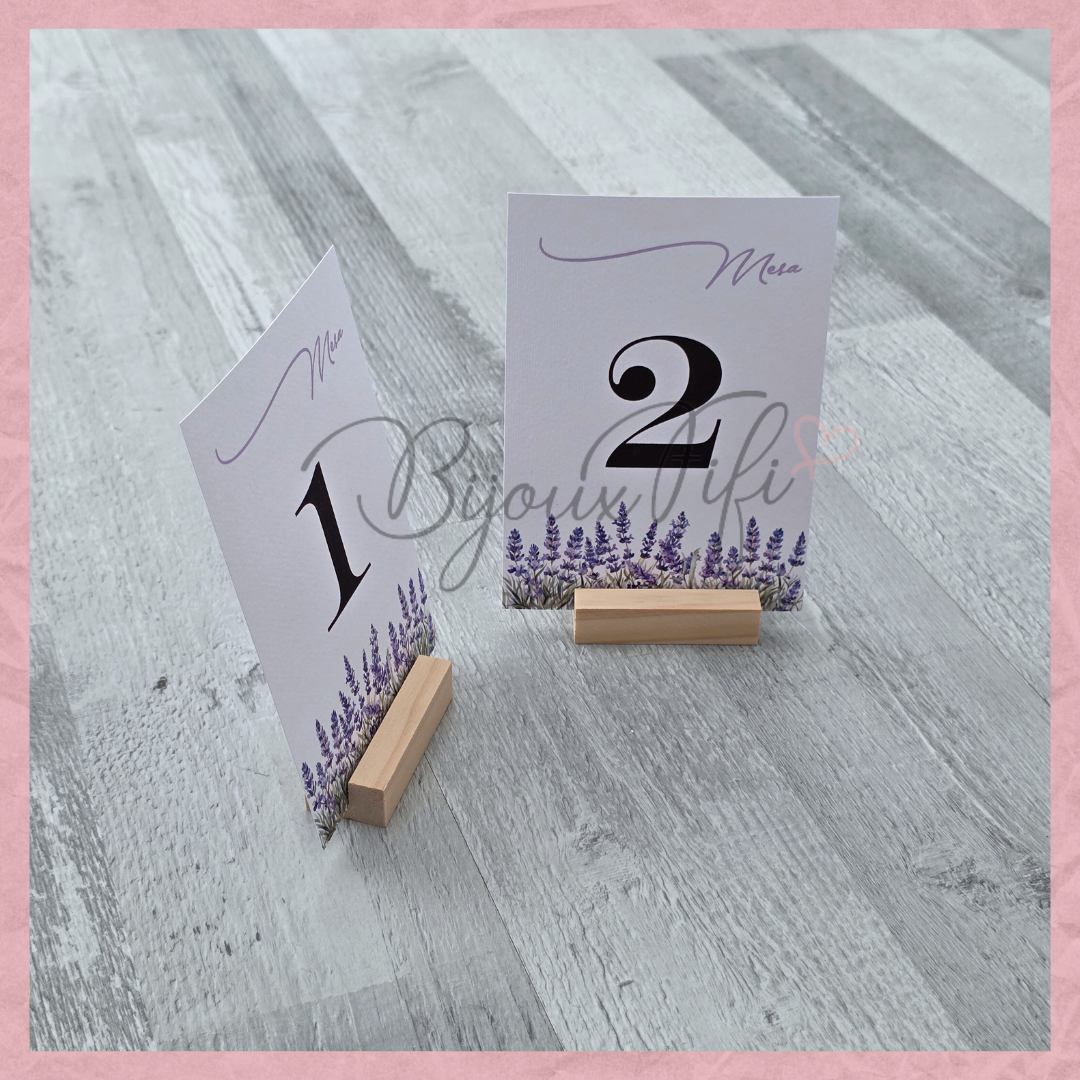 Marcador de Mesa com base "Lavanda"