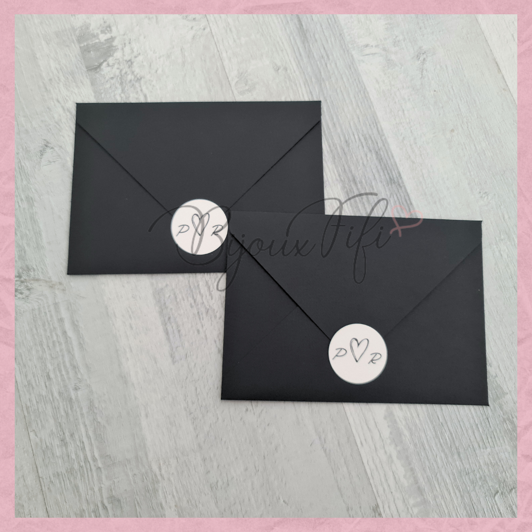 Convite Wedding Black "Minimalist"