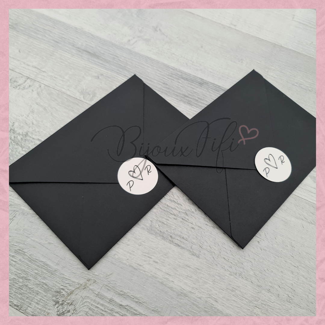 Convite Wedding Black "Minimalist"