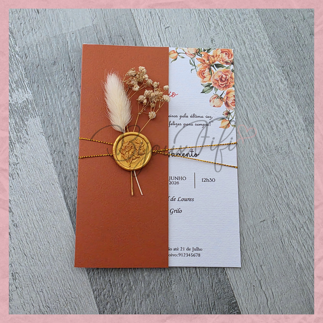 Convite Wedding "Terracotta"