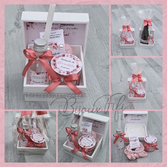 Caixa Oferta Madrinha/Avó/Mãe "Dark Pink"