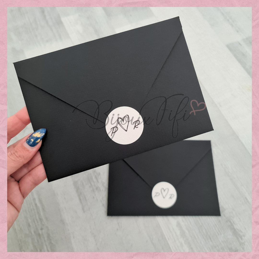 Convite Wedding Black "Minimalist"
