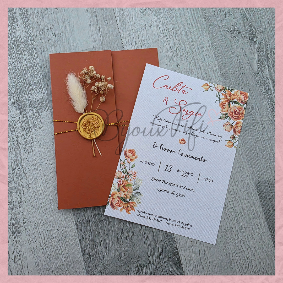 Convite Wedding "Terracotta"