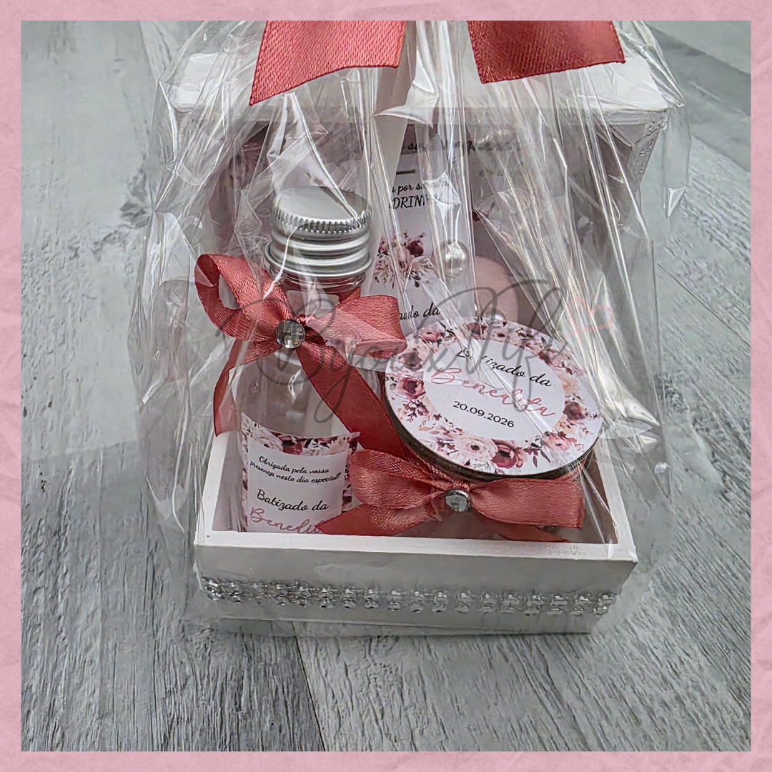 Caixa Oferta Madrinha/Avó/Mãe "Dark Pink"