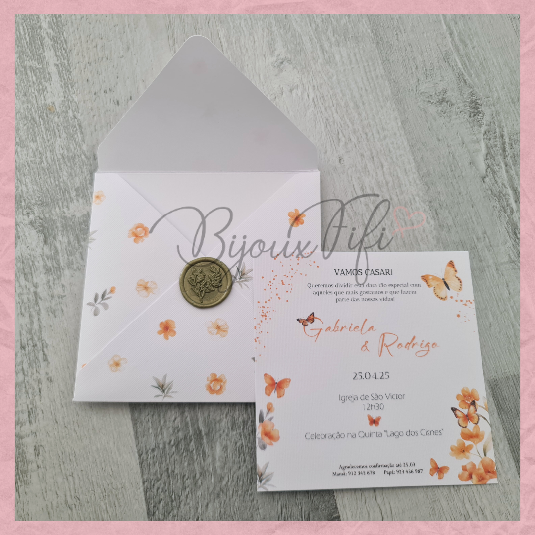 Convite Wedding "ButterFly"