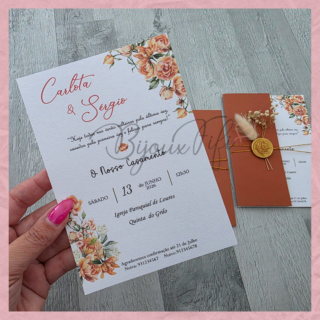 Convite Wedding "Terracotta"