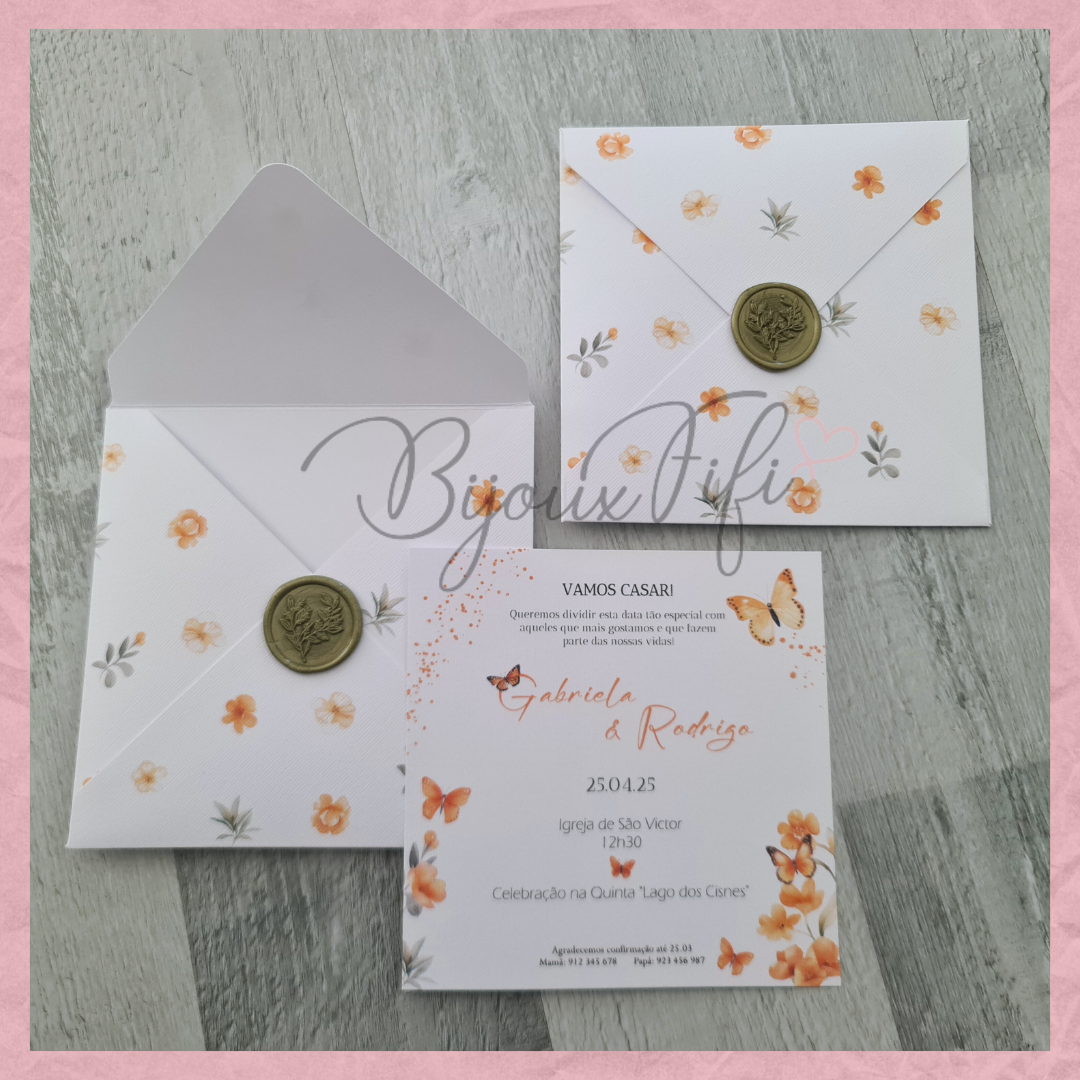 Convite Wedding "ButterFly"