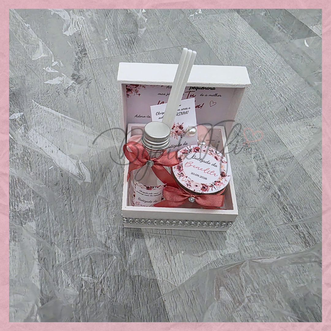 Caixa Oferta Madrinha/Avó/Mãe "Dark Pink"