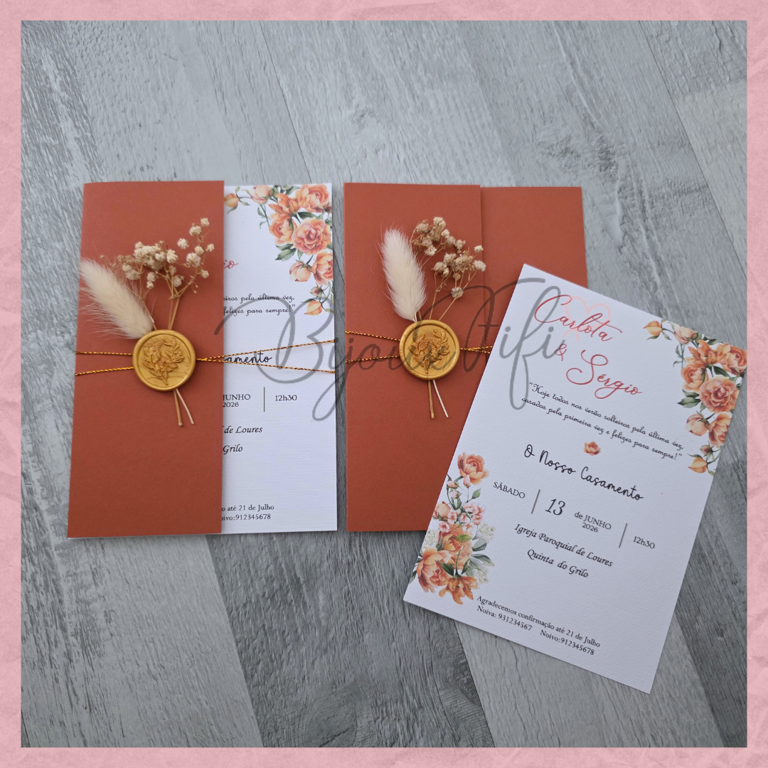 Convite Wedding "Terracotta"