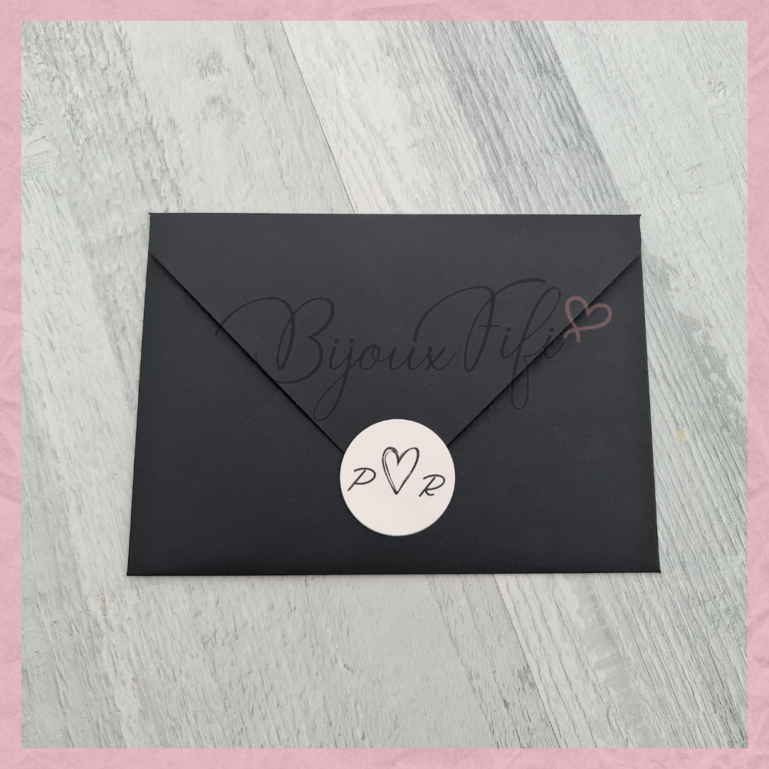 Convite Wedding Black "Minimalist"