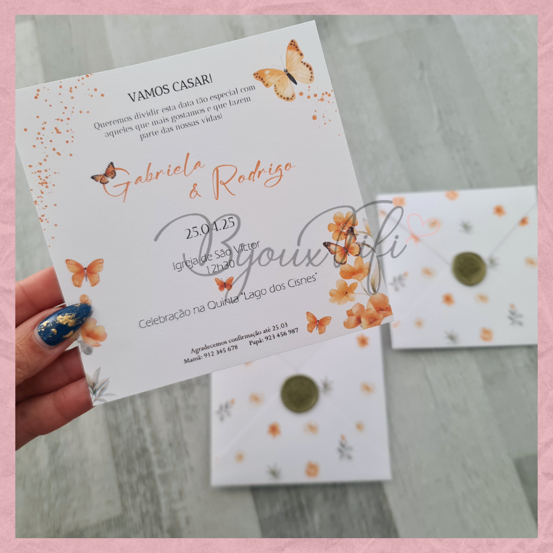 Convite Wedding "ButterFly"