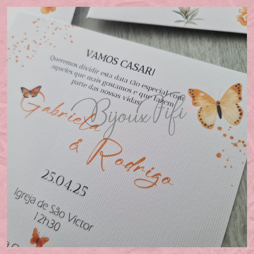 Convite Wedding "ButterFly"