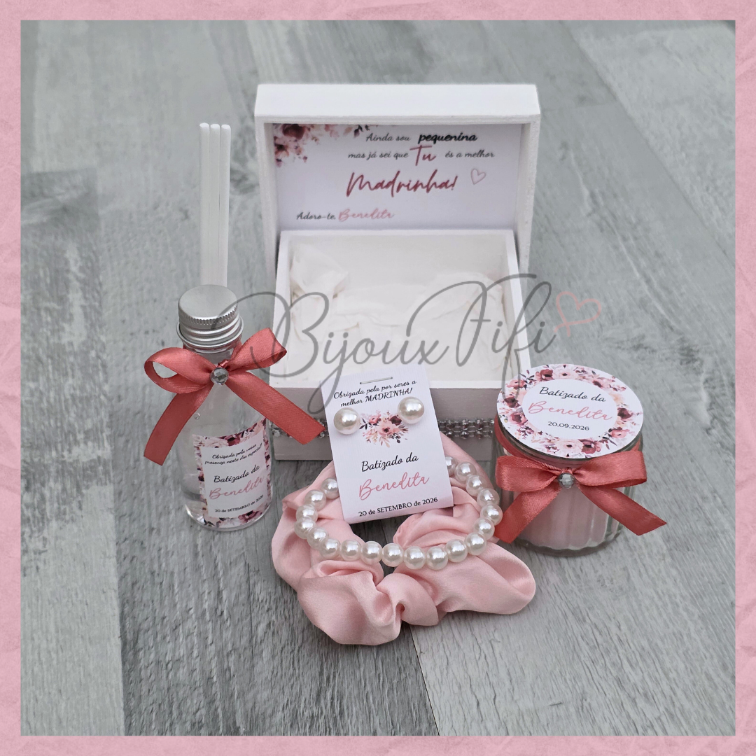 Caixa Oferta Madrinha/Avó/Mãe "Dark Pink"