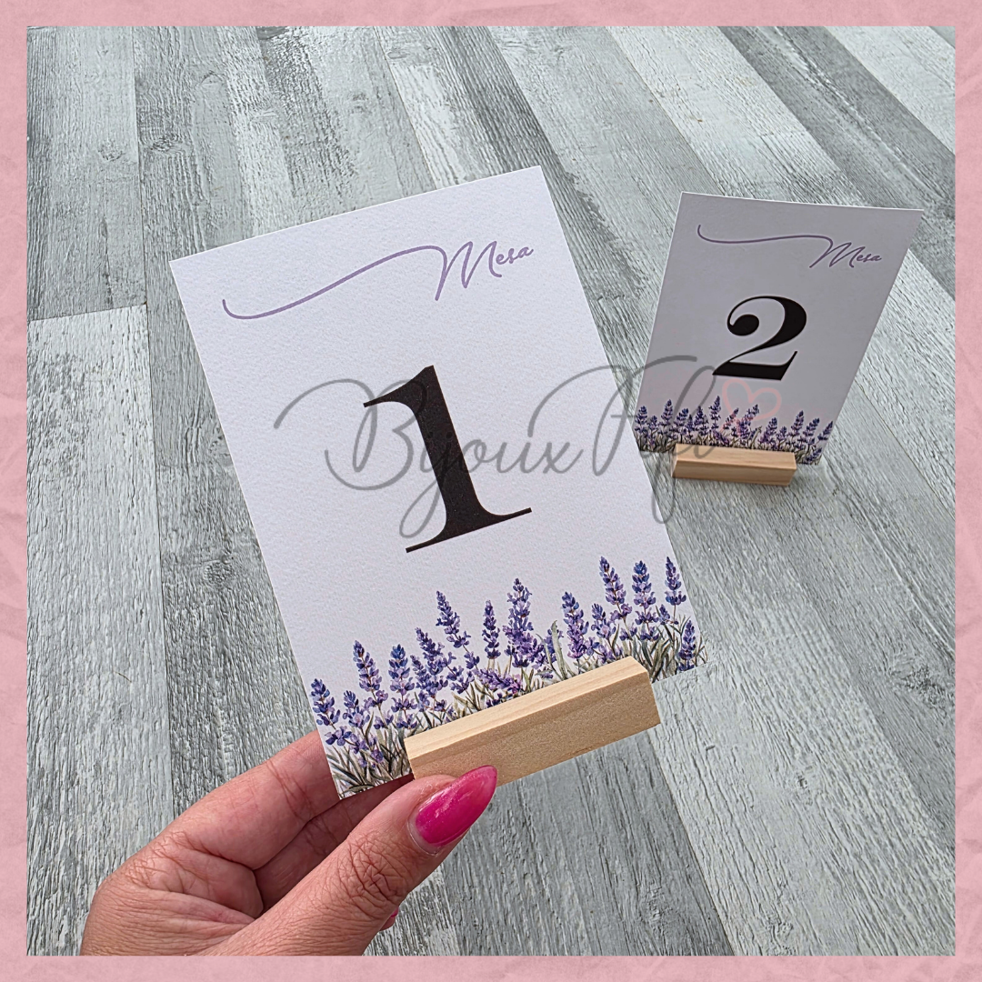 Marcador de Mesa com base "Lavanda"